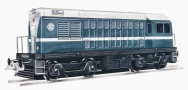 [Lokomotivy] → [Motorové] → [BR 107] → 545/52: dieselová lokomotiva modrá s šedou střechou, černý rám a pojezd