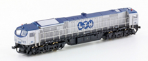 [Lokomotivy] → [Motorové] → [Blue Tiger] → 58855: dieselová lokomotiva stříbrná-modrá s logem „LTH“