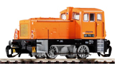 [Lokomotivy] → [Motorové] → [V 15 (BR 101/BR 102)] → 47307: dieselová lokomotiva oranžová s černým rámem a šedým pojezdem