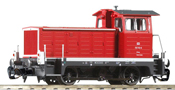 [Lokomotivy] → [Motorové] → [BR 312] → 47501: dieselová lokomotiva červená s bílým lemováním, černý pojezd