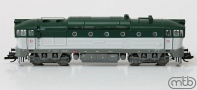 [Lokomotivy] → [Motorové] → [T478.3 „Brejlovec”] → TT753-304: dieselová lokomotiva světle šedá-zelená, šedý rám a pojezd