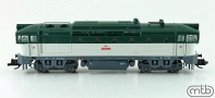 [Lokomotivy] → [Motorové] → [T478.3 „Brejlovec”] → TT753-T038: zelená-bílá, šedý rám a pojezd