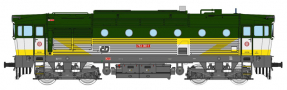 [Lokomotivy] → [Motorové] → [T478.3 „Brejlovec”] → 33323: dieselová lokomotiva zelená-bílá se žlutým bleskem
