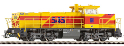 [Lokomotivy] → [Motorové] → [G 1206] → 47220: žlutá-červená s velkým modrým číslem ″545″, tmavěšedý pojezd ″Eisenbahn und Häfe