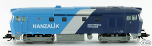 [Lokomotivy] → [Motorové] → [T478.1 „Bardotka”] → HA-749-262: dieselová lokomotiva v barevném schematu „HANZALÍK“