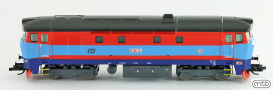 [Lokomotivy] → [Motorov] → [T478.1 „Bardotka”] → CD-749-206: dieselov lokomotiva erven-modr, hnd stecha