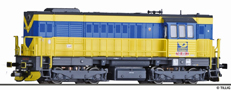[Lokomotivy] → [Motorové] → [T466.2/T448.0] → 02764: dieselová lokomotiva v barevném schematu „OKD Doprava a.s.“