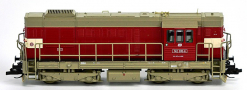 [Lokomotivy] → [Motorové] → [T466.2/T448.0] → 501958: dieselová lokomotiva červená s pruhem, šedá střecha, rám a pojezd