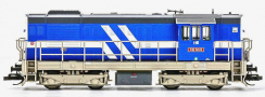 [Lokomotivy] → [Motorové] → [T466.2/T448.0] → 501960: dieselová lokomotiva modrá-bílá, tmavě šedá střecha, šedý rám a pojezd