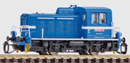 [Lokomotivy] → [Motorové] → [TGK2 Kaluga] → 47523: dieselová lokomotiva modrá s černý pojezdem a bílým lemováním
