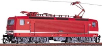 [Lokomotivy] → [Elektrické] → [BR 143] → 02340: červená s bílou linkou a šedými podvozky BR 243