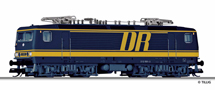 [Lokomotivy] → [Elektrické] → [BR 143] → 501702: elektrická lokomotiva antracitová se žlutými pruhy, designová studie
