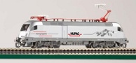 [Lokomotivy] → [Elektrické] → [BR 182 Taurus] → 47419: elektrická lokomotiva stříbrná s šedým rámem „Hupac“