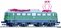[Lokomotivy] → [Elektrické] → [BR 140] → 02397: elektrická lokomotiva zelená se stříbrnou střechou, černý rám a pojezd