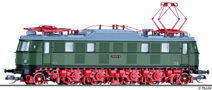 [Lokomotivy] → [Elektrické] → [BR 218 (E 18)] → 02460: elektrická lokomotiva zelená s šedou střechou, černý rám a červený pojezd