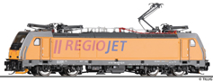 [Lokomotivy] → [Elektrické] → [BR 186] → 05034: elektrická lokomotiva v barevném schematu „RegioJet“