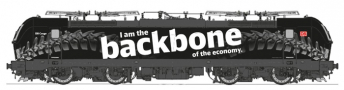 [Lokomotivy] → [Elektrické] → [BR 193 VECTRON] → 502142: elektrická lokomotiva s reklamním potiskem „I am the backbone of the economy“