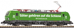 [Lokomotivy] → [Elektrické] → [BR 193 VECTRON] → 47394: elektrická lokomotiva zelená s potiskem „Güter gehören auf die Schiene“