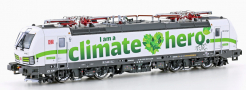 [Lokomotivy] → [Elektrick] → [BR 193 VECTRON] → 502XX1: elektrick lokomotiva bl-ed s reklamnm potiskem „I am a Climate Hero“