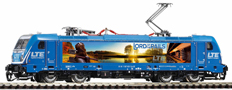 [Lokomotivy] → [Elektrické] → [BR 187/BR 147] → 47455: elektrická lokomotiva světle šedá-modrá s potiskem „LORD OF THE RAILS“