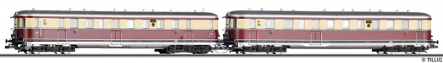 [Lokomotivy] → [Motorové vozy a jednotky] → [VT 137 (BR 185)] → 02855: dvoudílná motorová jednotka červená-krémová se stříbrnou střechou a pojezdem
