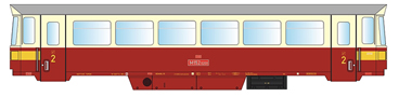[Lokomotivy] → [Motorové vozy a jednotky] → [M152 (810)] → 33725: motorový vůz červený-slonová kost s šedou střechou