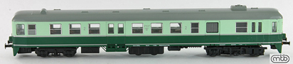 [Lokomotivy] → [Motorové vozy a jednotky] → [SN61] → PKP SN61-02: motorový vůz zelený-tyrkysový s šedou střechou, výstražný pruh na čelech