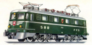 [Lokomotivy] → [Ostatní] → 01051: elektrická lokomotiva zelená s šedou střechou, šedý pojezd