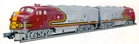 [Lokomotivy] → [Ostatní] → 01180: americká dieselová lokomotiva červená-světle šedá „SANTA FE“