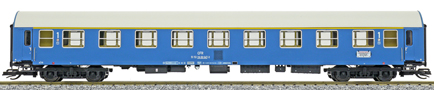 [Osobní vozy] → [Rychlíkové] → [typ Y] → 01663 E: rychlíkový vůz modrý s šedou střechou 1. tř. „Balt-Orient-Express 1“