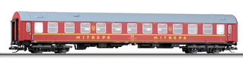 [Osobní vozy] → [Rychlíkové] → [typ Y] → 01661: lůžkový vůz červený s šedou střechou „MITROPA“