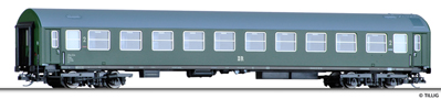 [Osobní vozy] → [Rychlíkové] → [typ Y] → 16342: zelený s šedou střechou a černým rámem 2. tř.