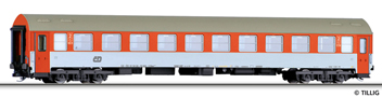 [Osobní vozy] → [Rychlíkové] → [typ Y] → 16686: rychlíkový vůz červený-bílý s šedou střechou 2. tř.