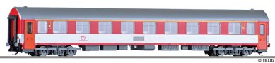 [Osobní vozy] → [Rychlíkové] → [typ Y] → 16690: rychlíkový vůz červený-bílý s šedou střechou 1. tř.