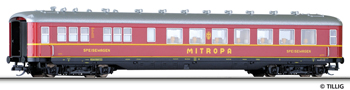 [Osobní vozy] → [Rychlíkové] → [typ 38] → 16976: jídelní vůz červený se stříbrnou střechou „MITROPA“