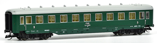 [Osobní vozy] → [Rychlíkové] → [typ 38] → 501887: osobní zástěrový vůz zelený s šedou střechou 2. tř.