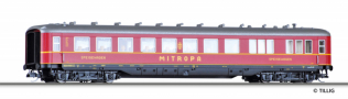[Osobní vozy] → [Rychlíkové] → [typ 38] → 16980: jídelní vůz červený s šedou střechou „MITROPA„“