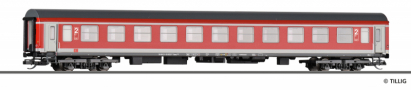[Osobní vozy] → [Rychlíkové] → [typ m] → 502282: rychlíkový vůz červený s tmavě šedou střechou 2. tř.