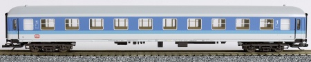 [Osobní vozy] → [Rychlíkové] → [typ m v barvách InterRegio] → 01451: modrý-bílý se světlešedou střechou rychlíkový vůz typ m 1. tř.