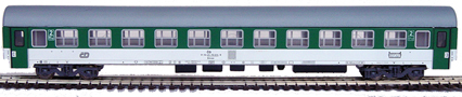 [Osobní vozy] → [Rychlíkové] → [typ Eurofima] → 7683: zelený-bílý s šedou střechou, 2. tř.