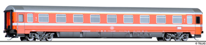 [Osobní vozy] → [Rychlíkové] → [typ Eurofima] → 13537: oranžový s bílým pásem a šedou střechou 1. tř.
