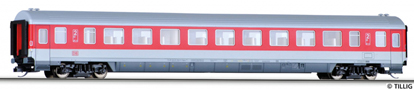 [Osobní vozy] → [Rychlíkové] → [typ Eurofima] → 16511: rychlíkový vůz červený-bílý s šedou střechou 2. tř.