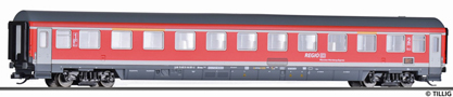 [Osobní vozy] → [Rychlíkové] → [typ Eurofima] → 16274 E: rychlíkový vůz červený s tmavě šedou střechou „München-Nürnberg-Express“ 1./2. tř.