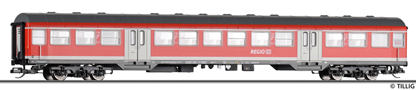 [Osobní vozy] → [Rychlíkové] → [typ Silberling] → 16852: rychlíkový vůz červený s šedou střechou 2. tř.