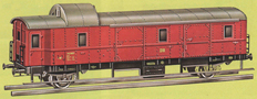 [Osobní vozy] → [Spěšné a osobní] → [2-osé typ 29] → 3411: červený s šedou střechou služební vůz Pwi 30
