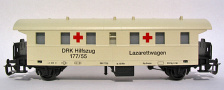 [Osobní vozy] → [Spěšné a osobní] → [2-osé typ 29] → TG-1011: v barvě slonové kosti nemocniční vůz „DRK Hilfszug 177/55”