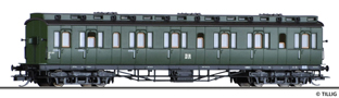 [Osobní vozy] → [Spěšné a osobní] → [4-osé oddílové] → 13163: osobní oddílový vůz zelený s černou střechou 2. tř.