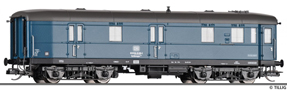 [Osobní vozy] → [Spěšné a osobní] → [4-osé typ 15] → 502507: vůz do pracovního vlaku modrý s šedou střechou
