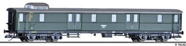 [Osobní vozy] → [Spěšné a osobní] → [4-osé spěšné] → 13373: zavazadlový vůz zelený se stříbrnou střechou
