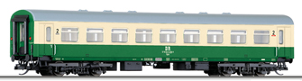 [Osobní vozy] → [Spěšné a osobní] → [4-osé rekonstruované] → 01725 E: zelený-slonová kost s šedou střechou 2. tř.